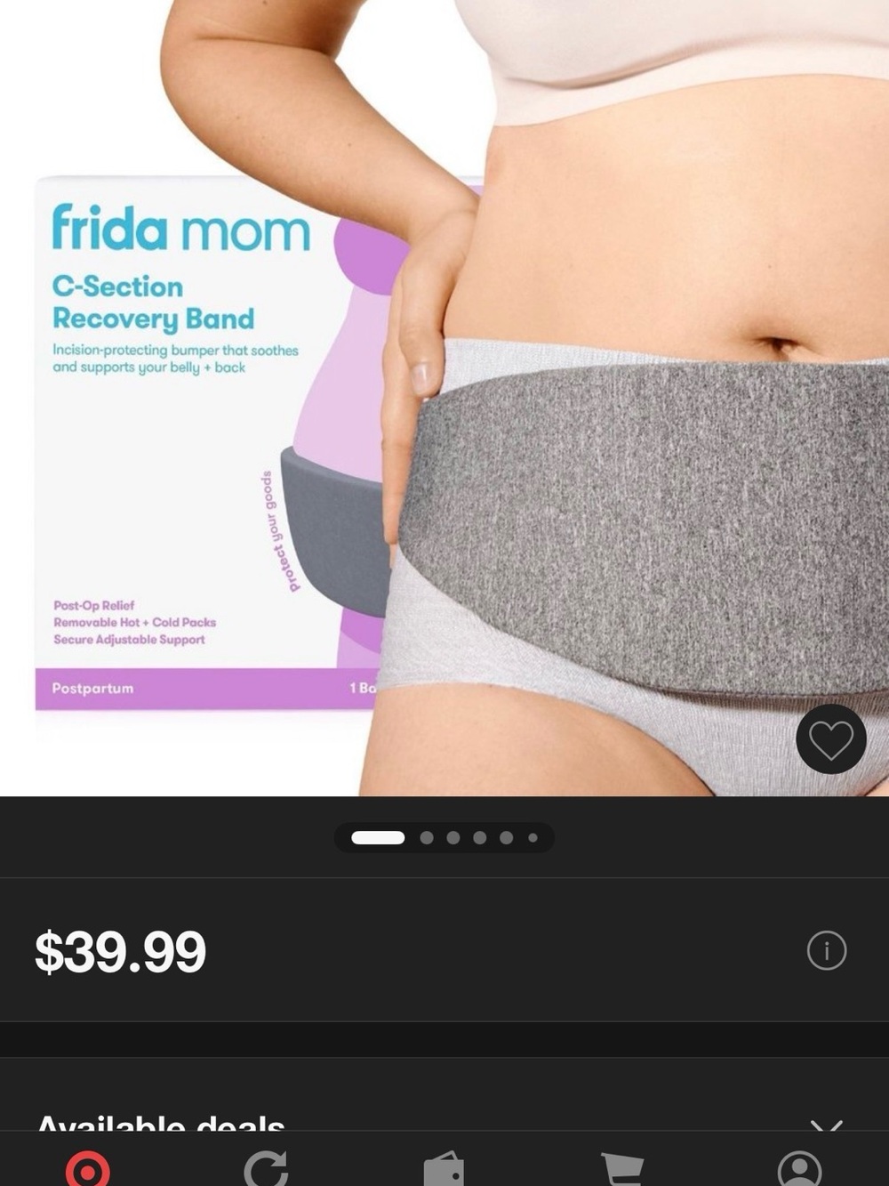 Frida Mom Gray C-Section Recovery Band - Postpartum Support